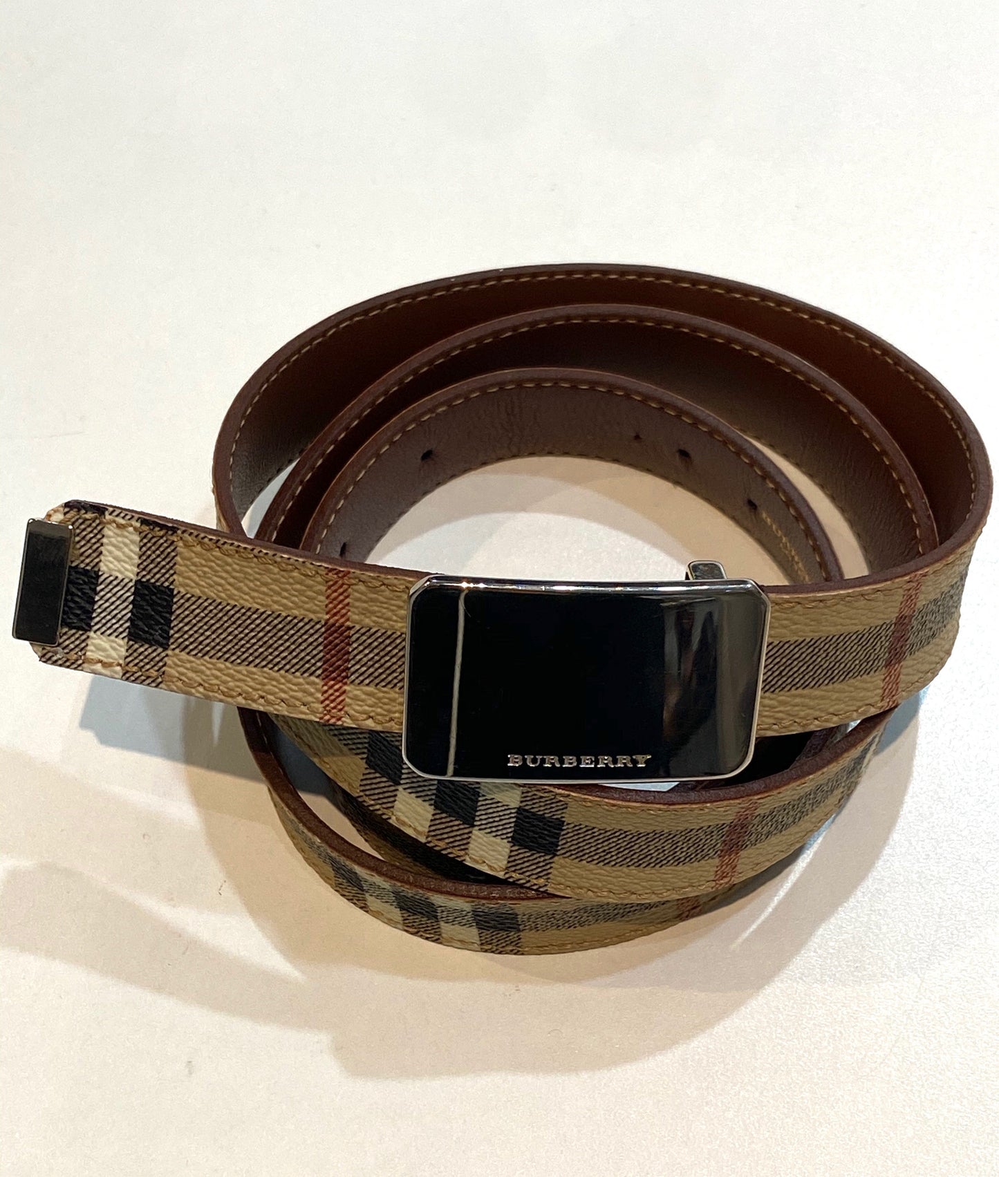 BURBERRY NOVA CHECK REVERSIBLE BELT