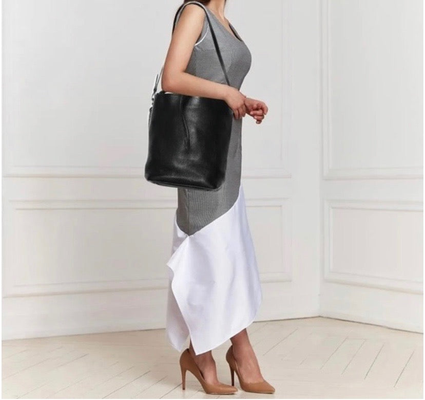 BURBERRY PEBBLED LEATHER HOUSE CHECK ASHBY HOBO BAG