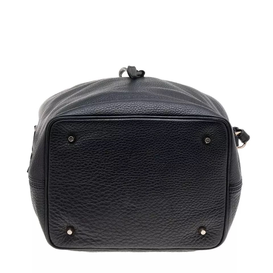 BURBERRY PEBBLED LEATHER HOUSE CHECK ASHBY HOBO BAG
