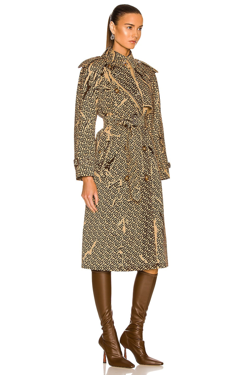 BURBERRY PEDLEY MONOGRAM TRENCH COAT