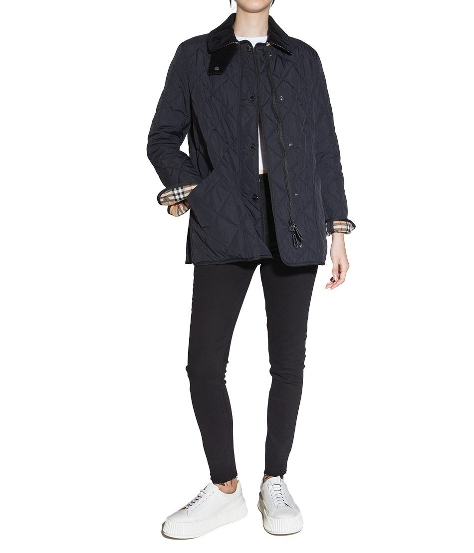 BURBERRY QUILTED NOVA CHECK LINED JACKET