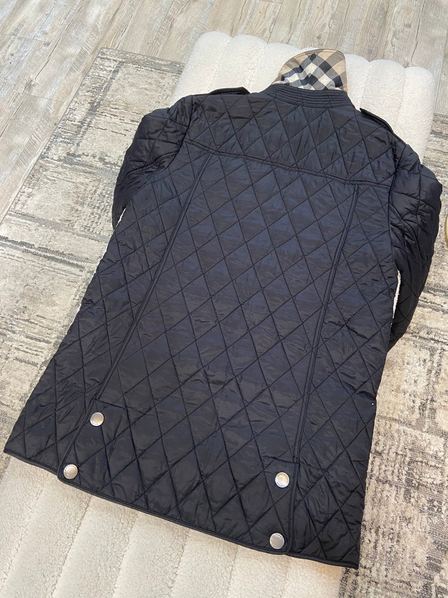 BURBERRY QUILTED NOVA CHECK LINED JACKET