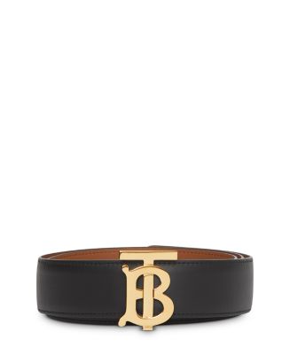 BURBERRY TB CALF LEATHER BELT