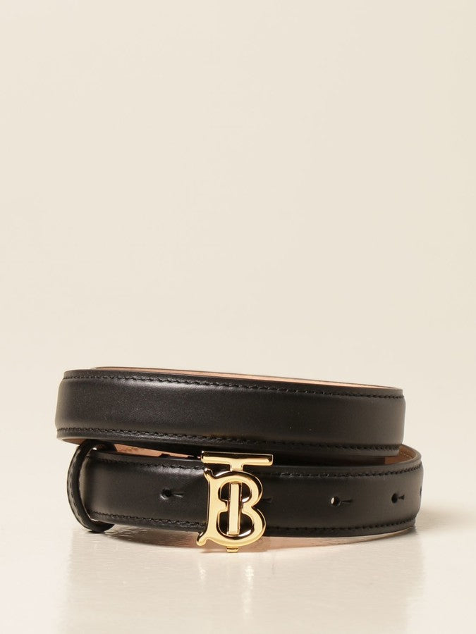 BURBERRY TB CALF LEATHER BELT