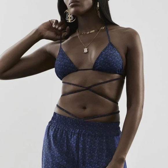 BURBERRY TB MONOGRAM TWO PIECE BIKINI