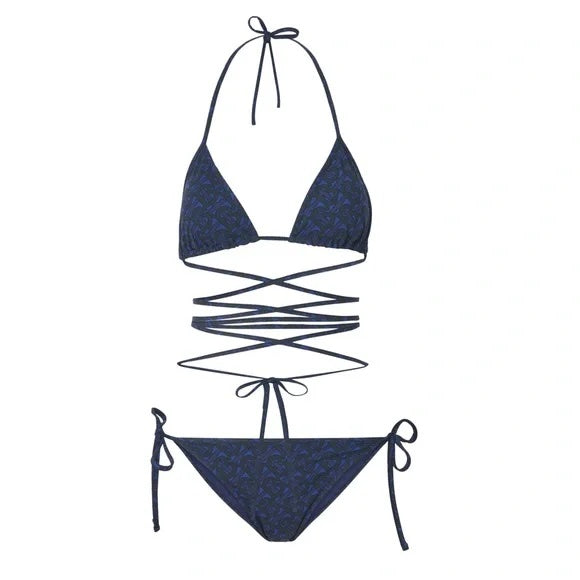 BURBERRY TB MONOGRAM TWO PIECE BIKINI
