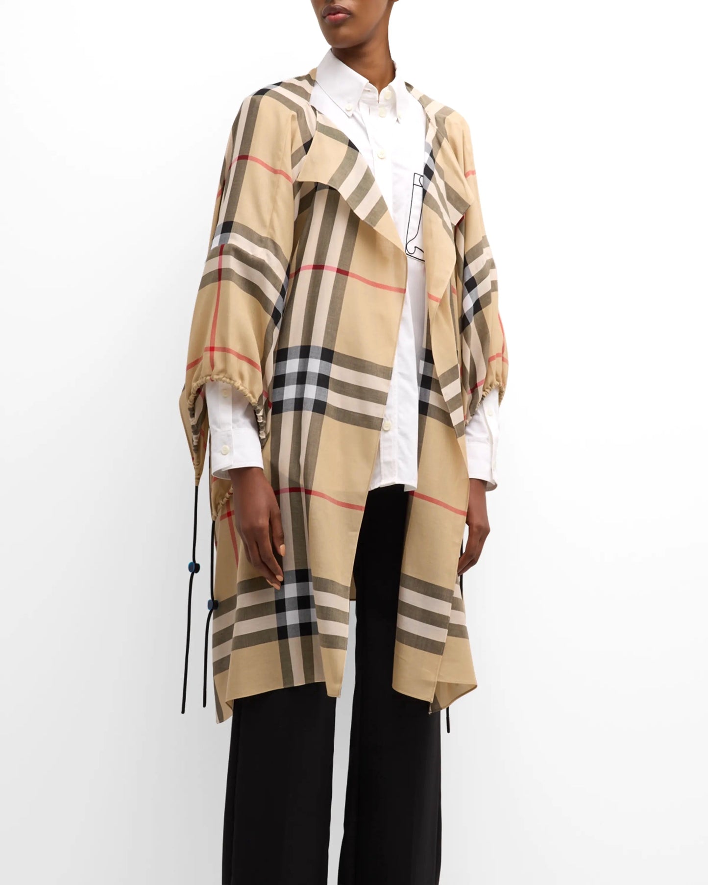 BURBERRY VINTAGE CHECK PATTERN CAPE