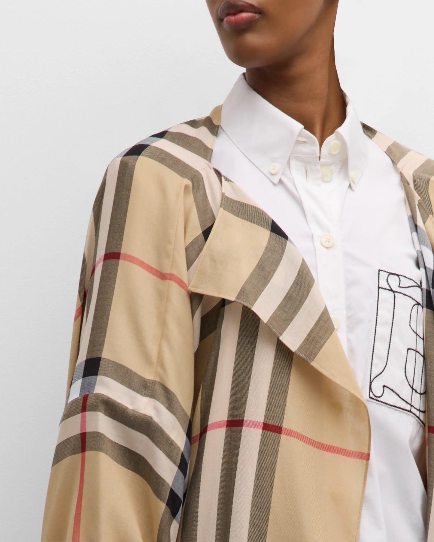 BURBERRY VINTAGE CHECK PATTERN CAPE