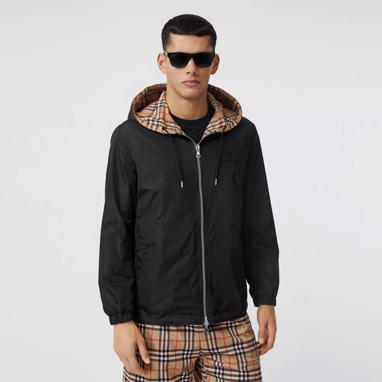 BURBERRY REVERSIBLE VINTAGE CHECK HOODED JACKET