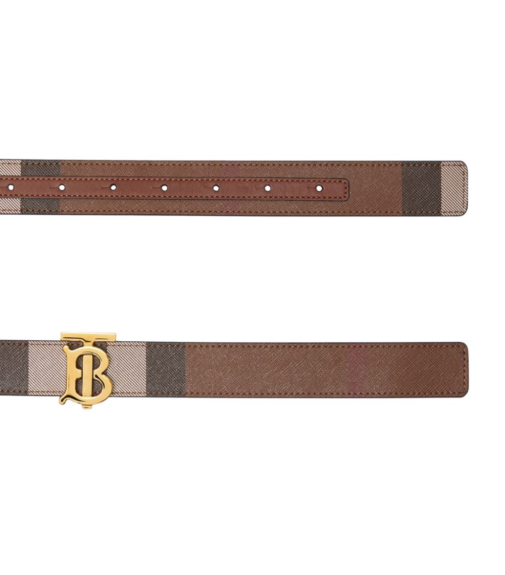BURBERRY EXAGGERATED CHECK TB MONOGRAM BELT