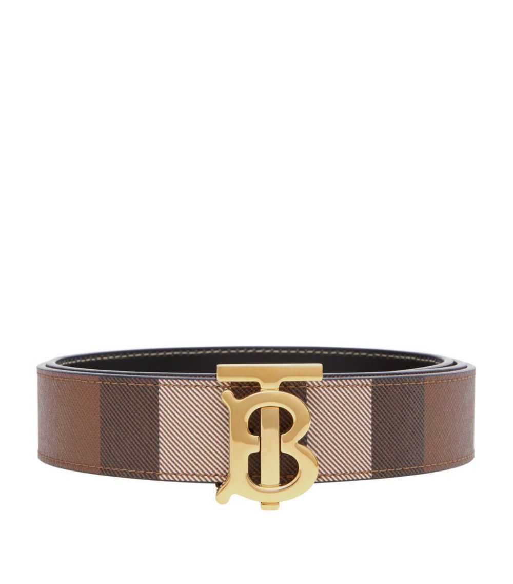 BURBERRY EXAGGERATED CHECK TB MONOGRAM BELT
