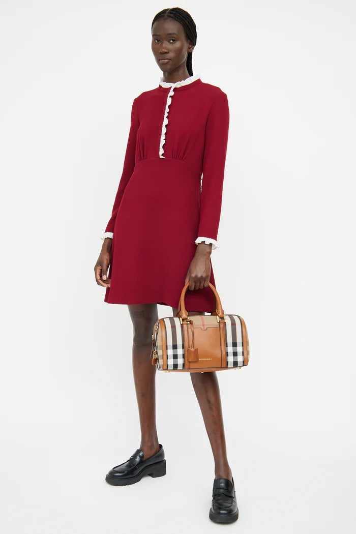 BURBERRY HOUSE CHECK ALCHESTER MEDIUM BOWLER BAG