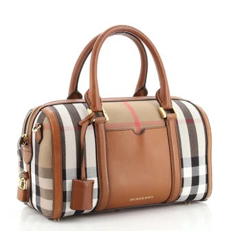 BURBERRY HOUSE CHECK ALCHESTER MEDIUM BOWLER BAG