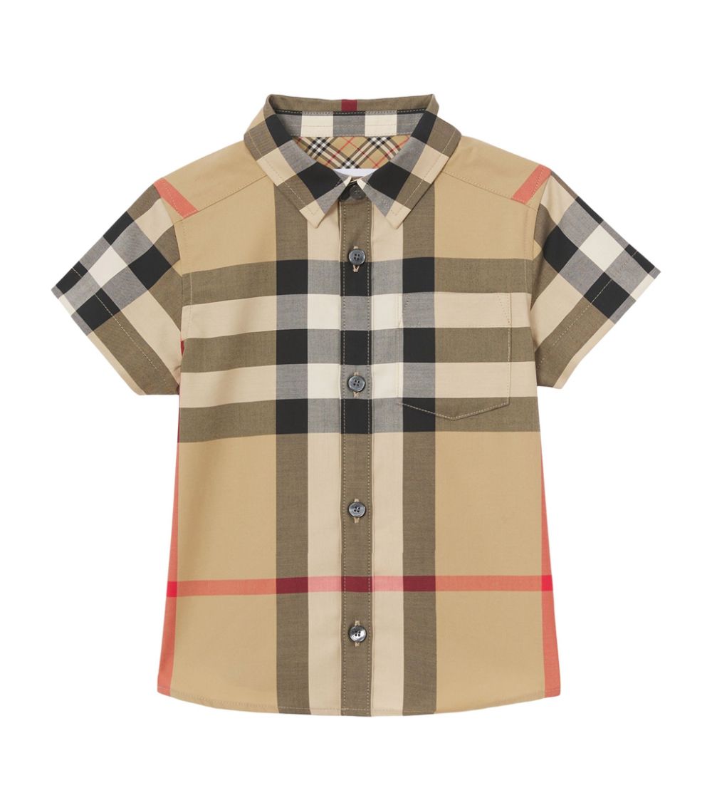 BURBERRY KIDS COTTON CHECK SHIRT