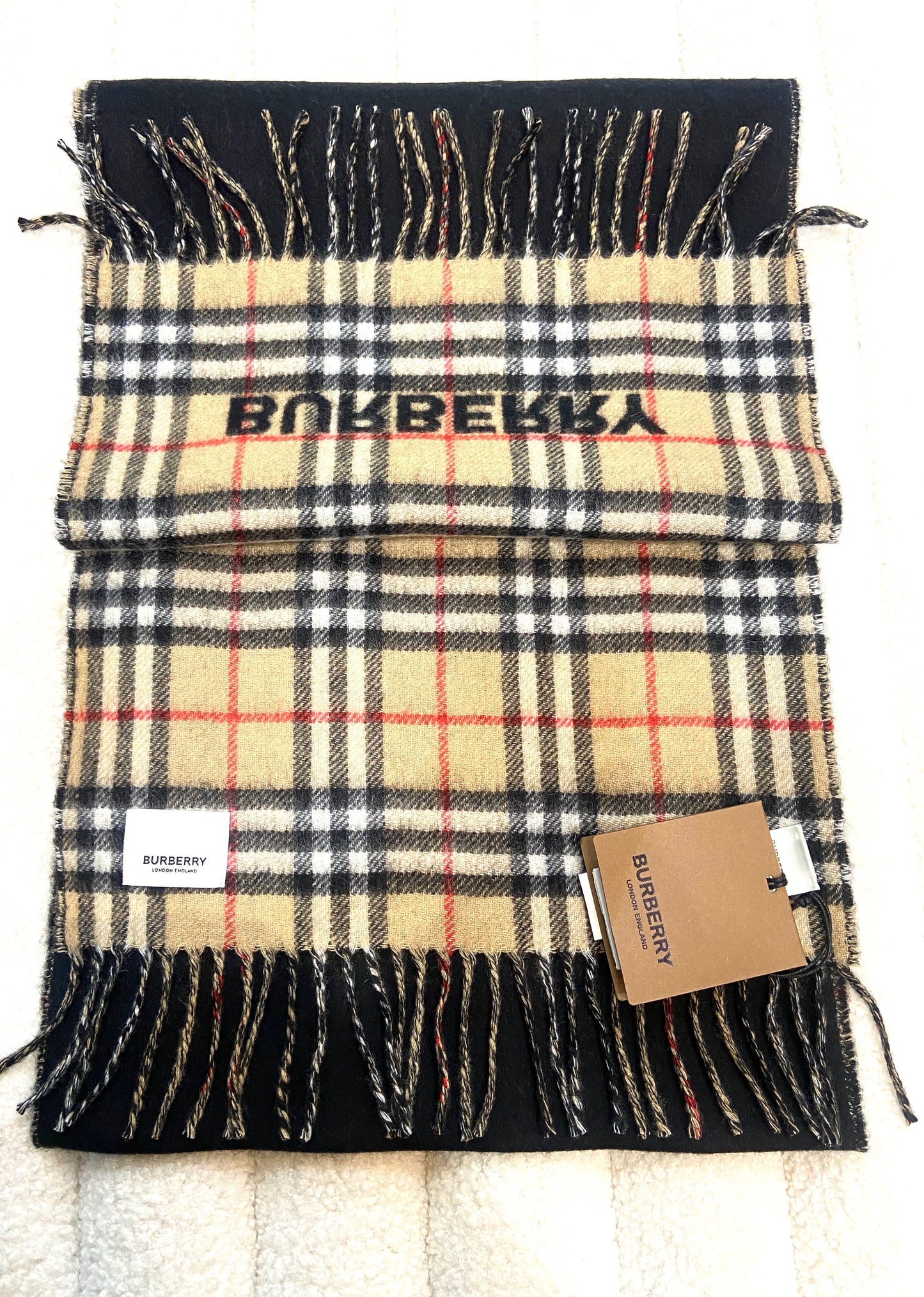 BURBERRY REVERSIBLE CHECK SCARF