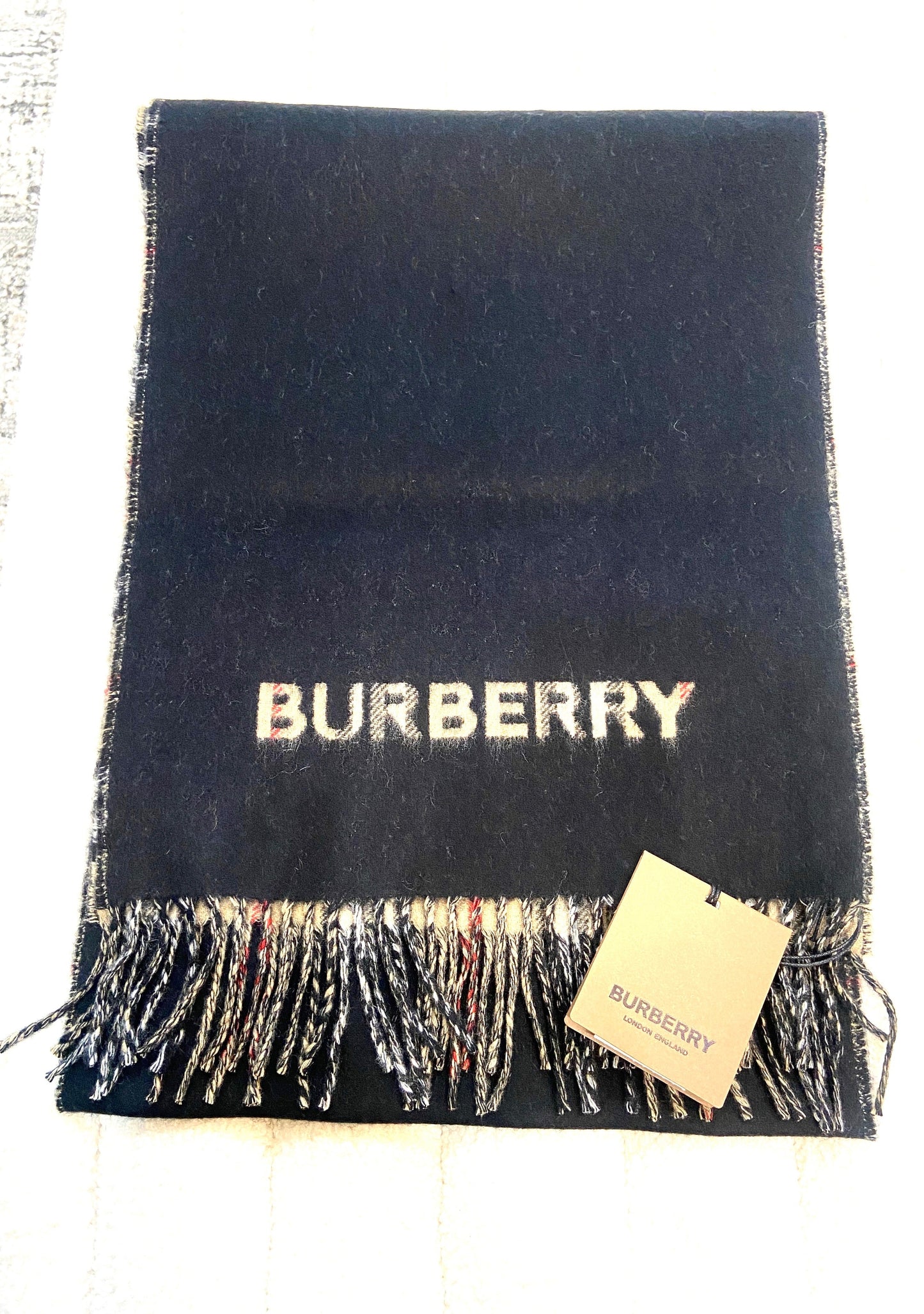 BURBERRY REVERSIBLE CHECK SCARF