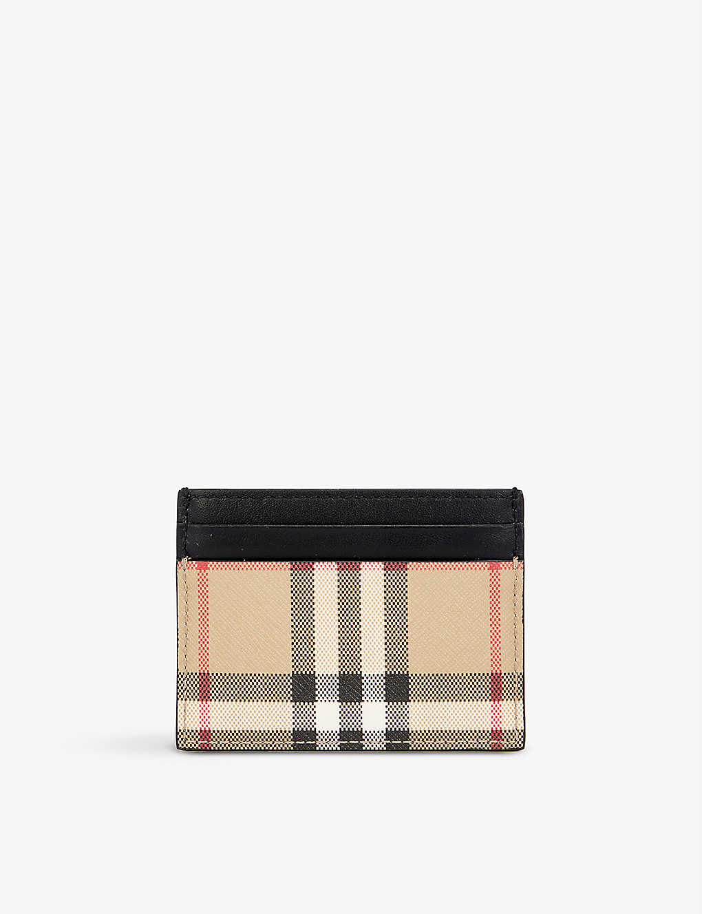 BURBERRY SANDON CANVAS & LEATHER CARD CASE