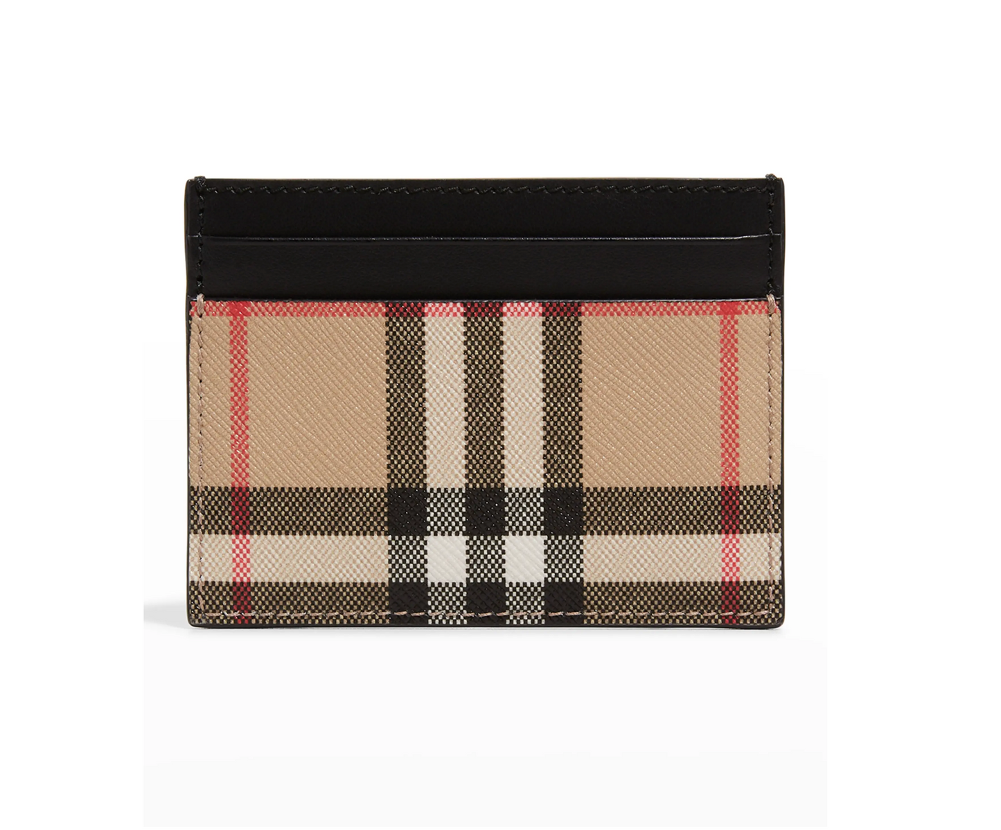 BURBERRY SANDON CANVAS & LEATHER CARD CASE