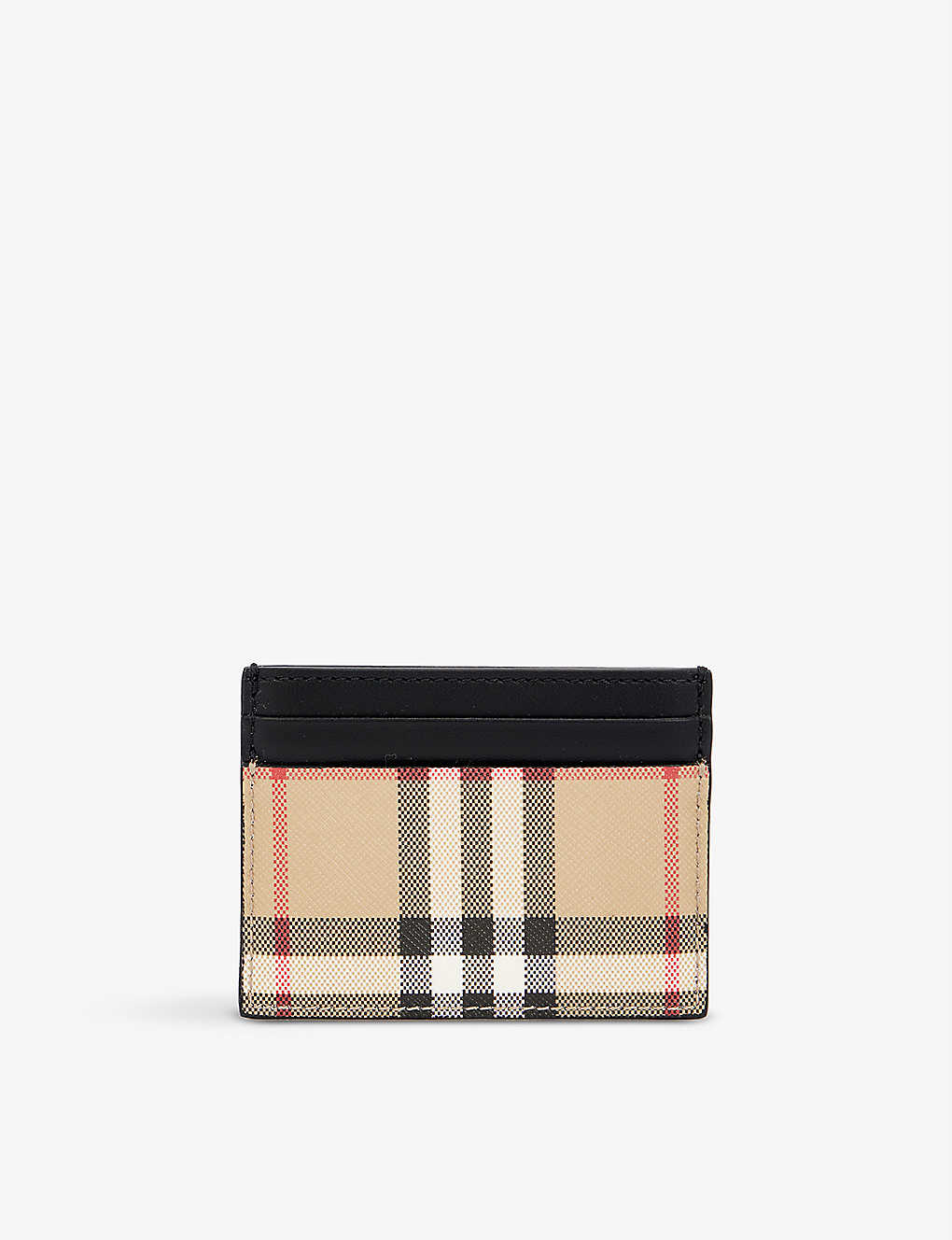 BURBERRY SANDON CANVAS & LEATHER CARD CASE