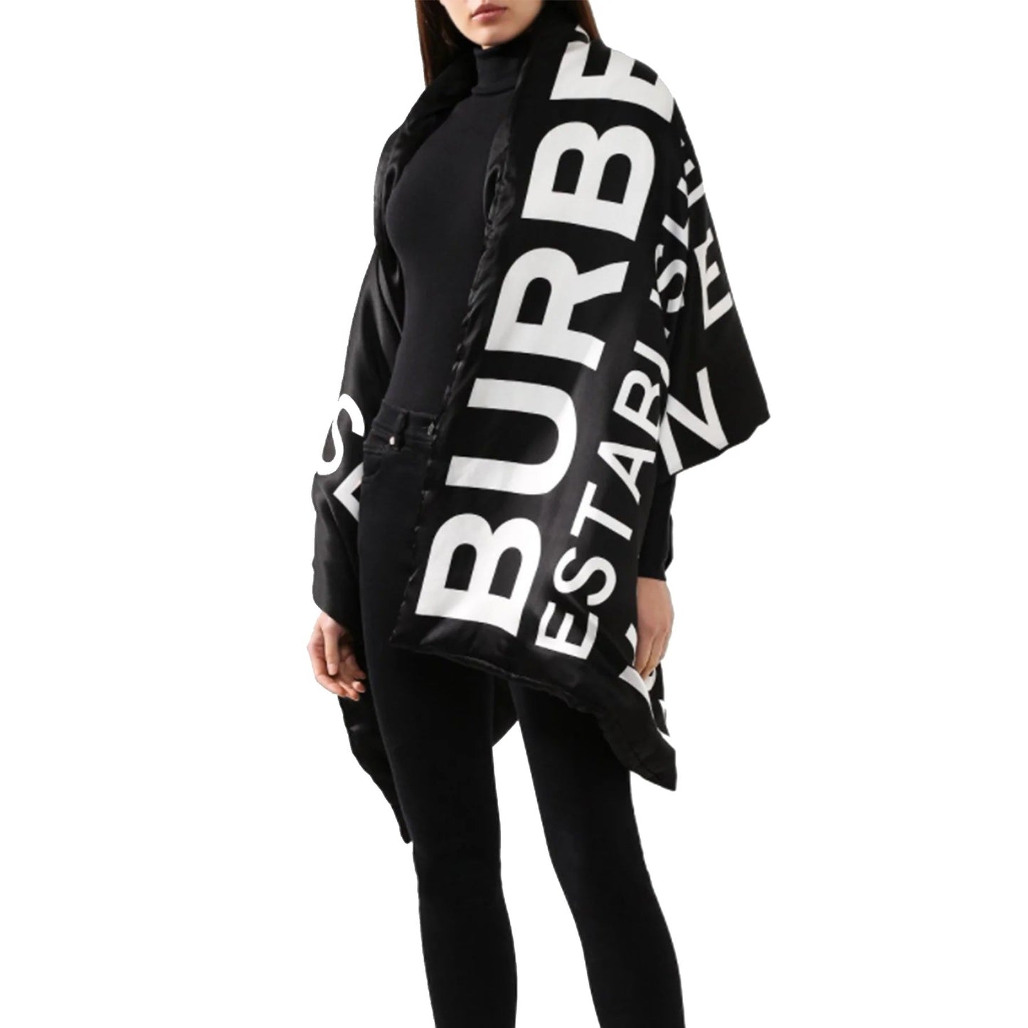 Burberry Horseferry Print Silk Puffer Scarf Shawl