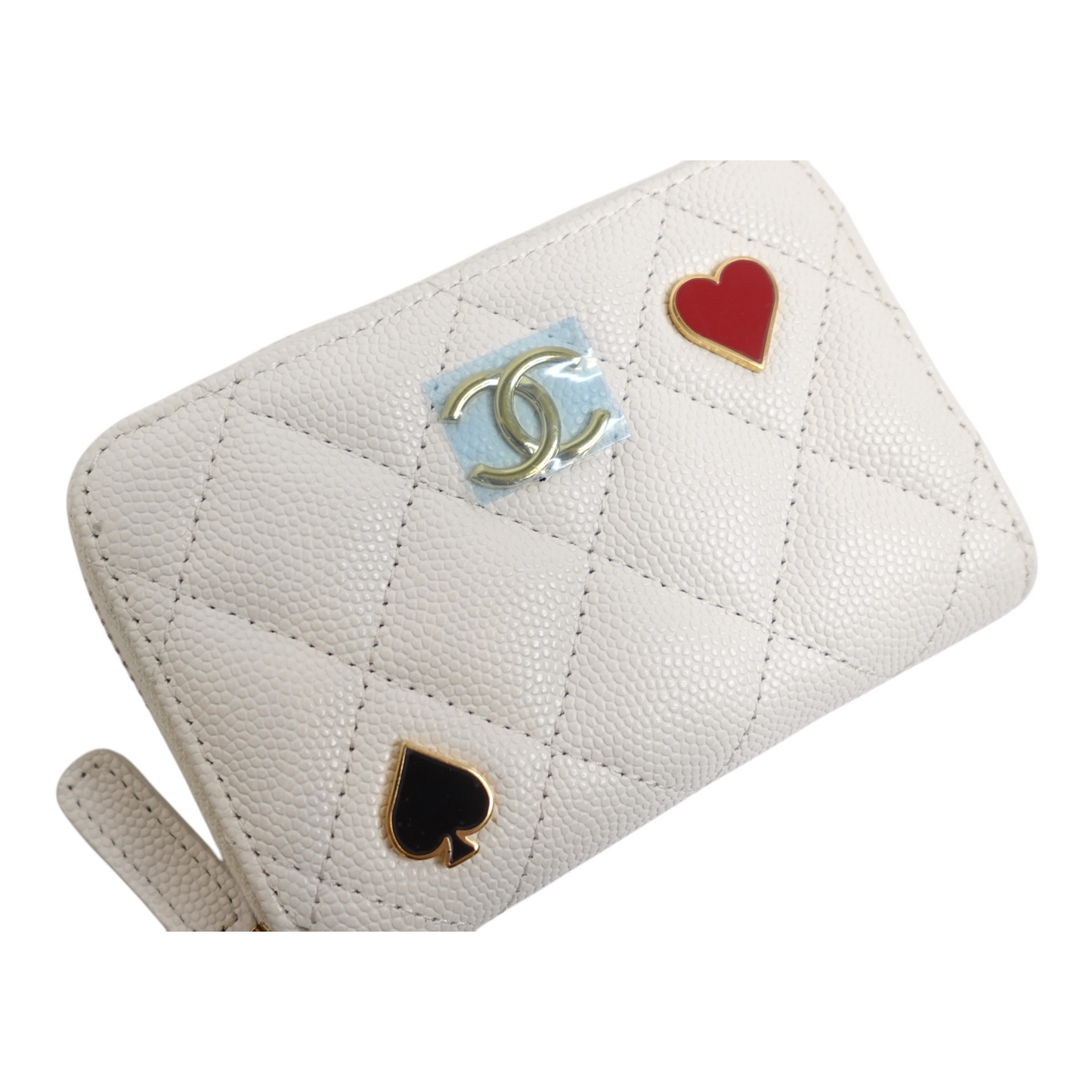 Chanel Coco Casino Zip Coin Purse Quilted Caviar