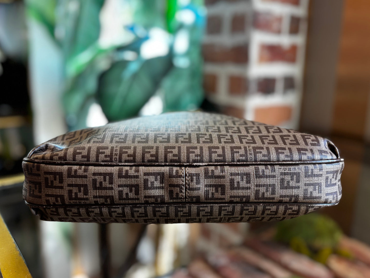FENDI Brown Zucchino Spalmati Messenger