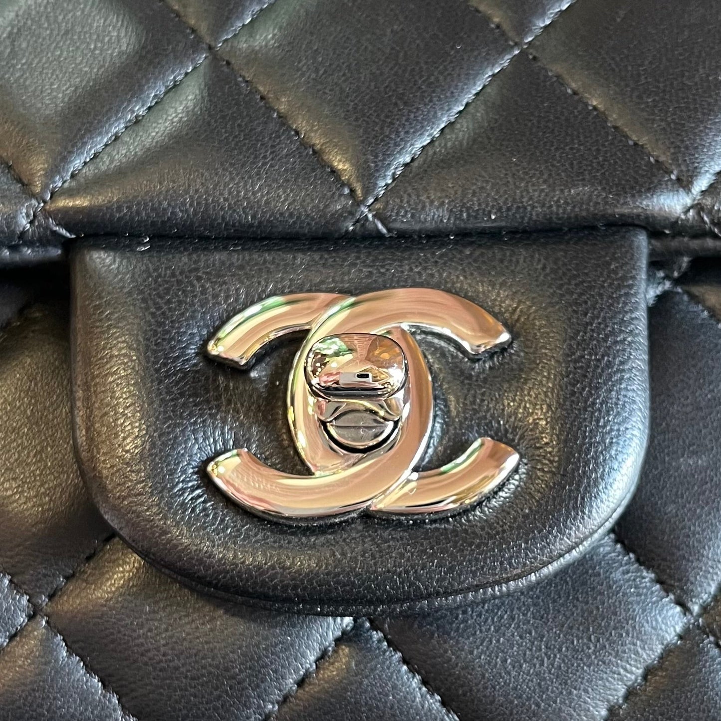 CHANEL Rectangular Mini Classic Black Lambskin Flap Shoulder Bag