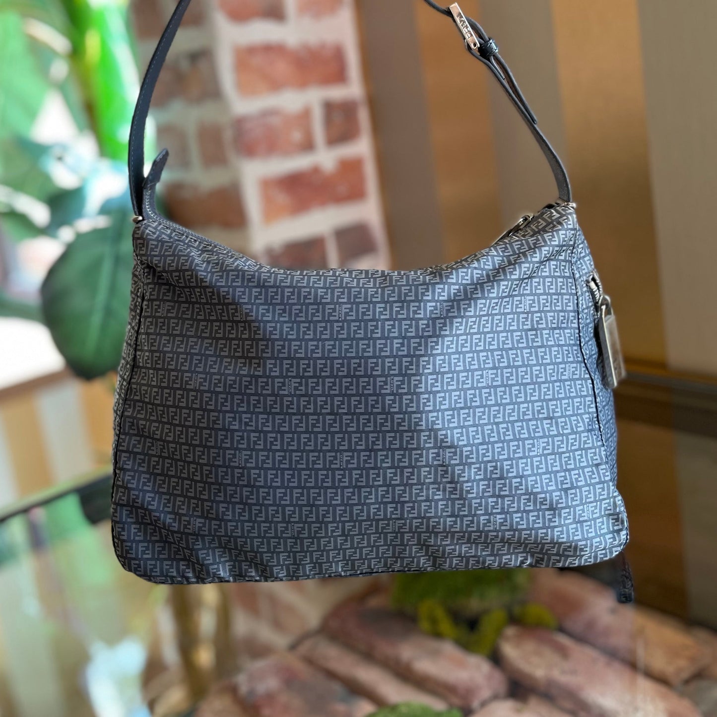 FENDI Nylon Zucchino Shoulder Bag