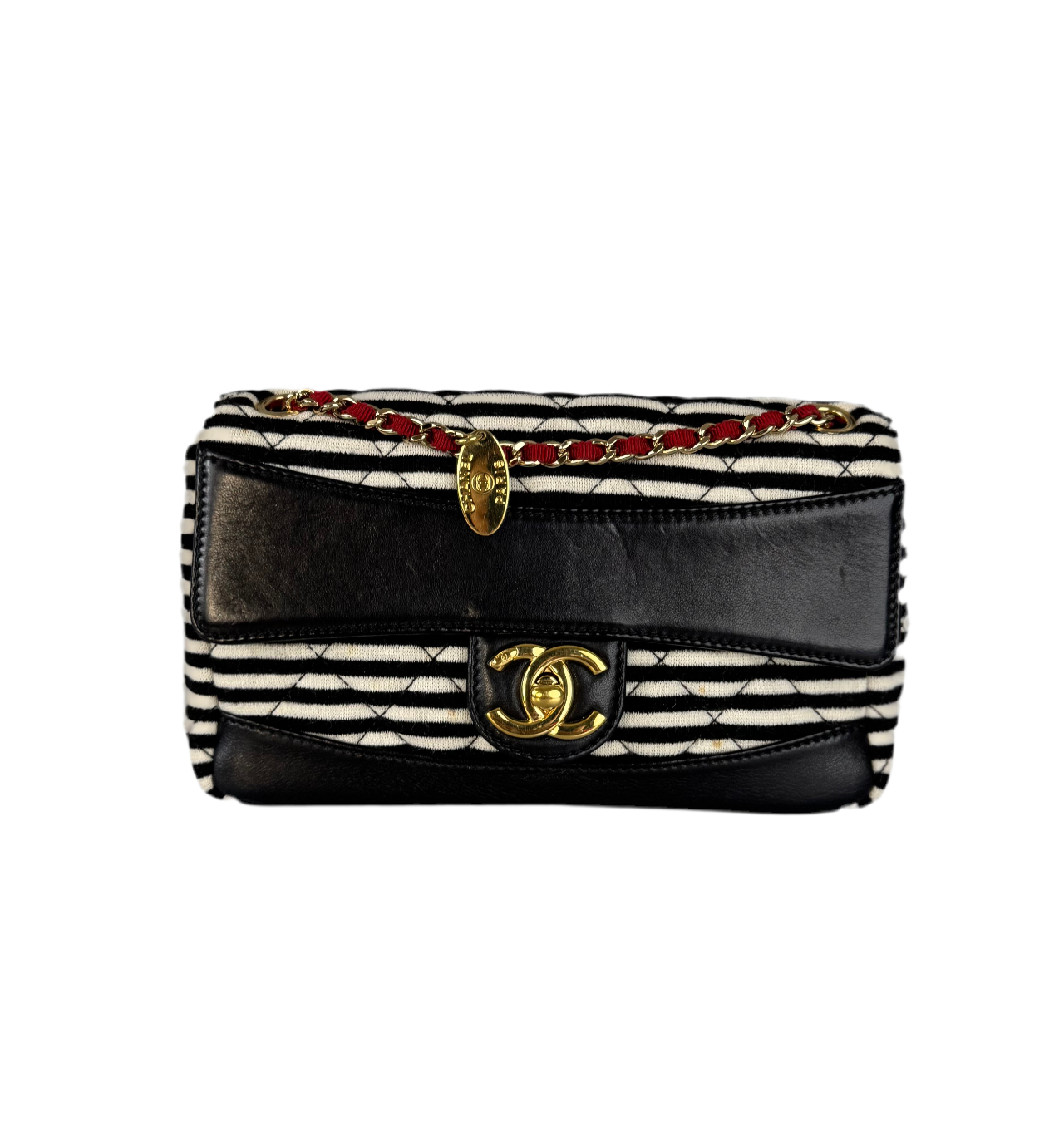 GLM-Sailor Bag Blue 2014 Striped Mini Rectangle Classic Single Flap Shoulder Bag
