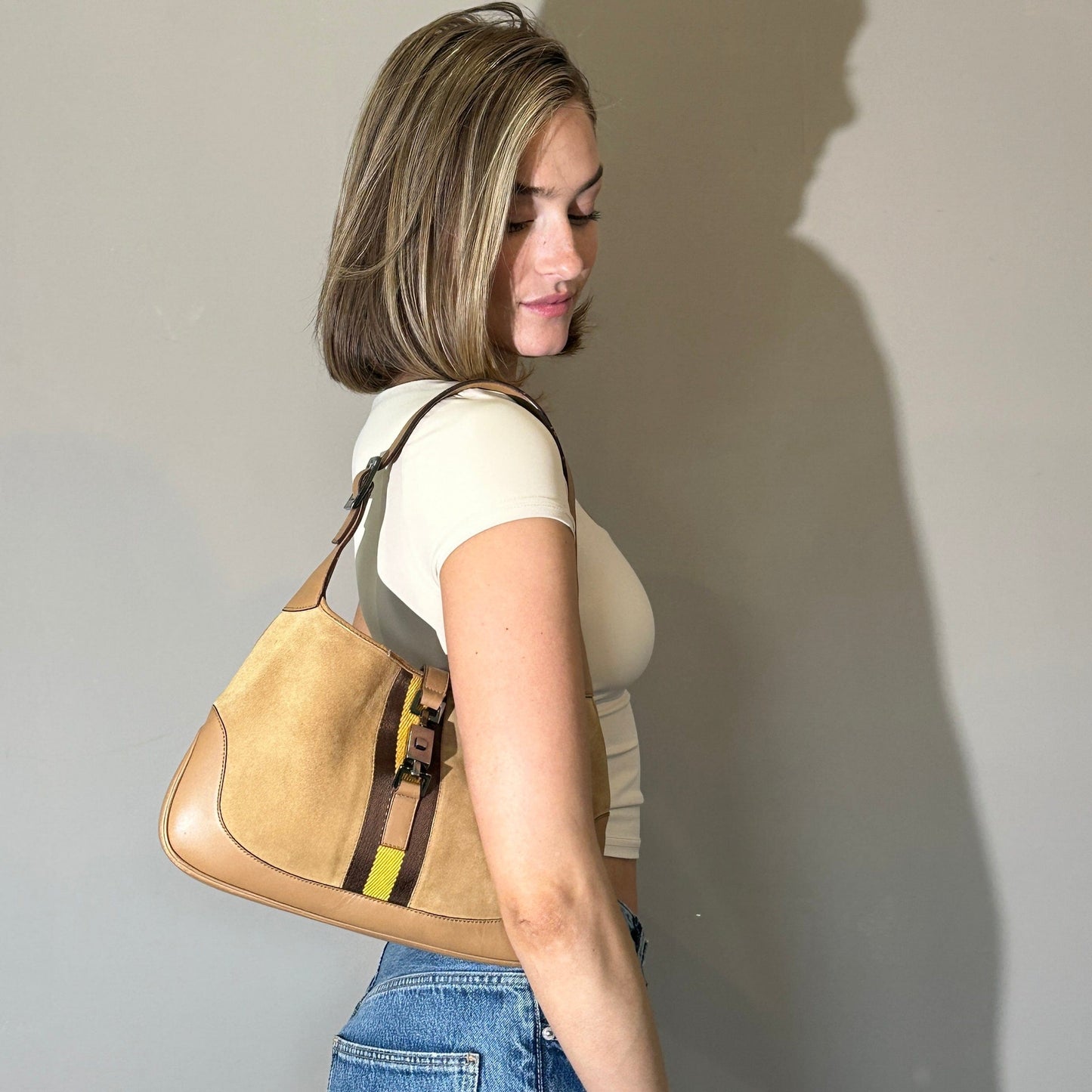 GLM-- Leather Jackie O Hobo Bag