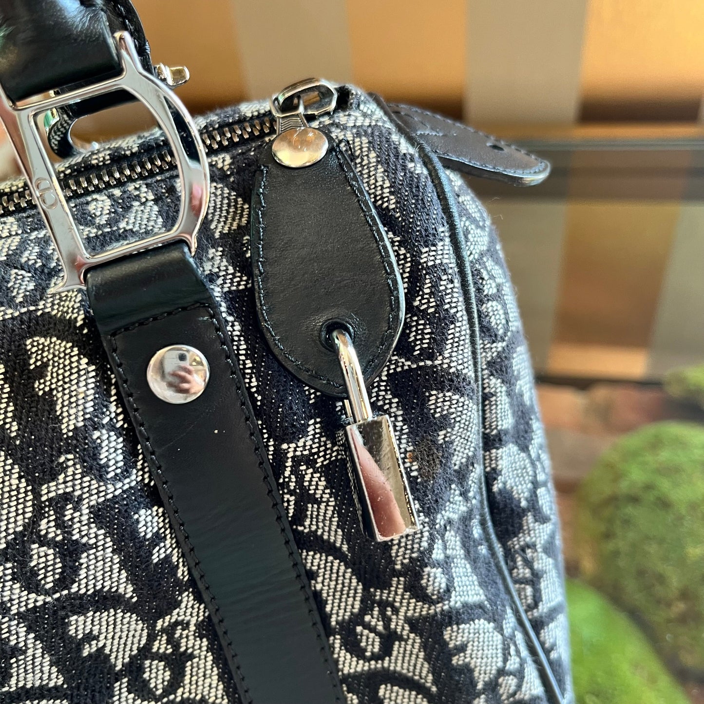CHRISTIAN DIOR Trotter Canvas Satchel