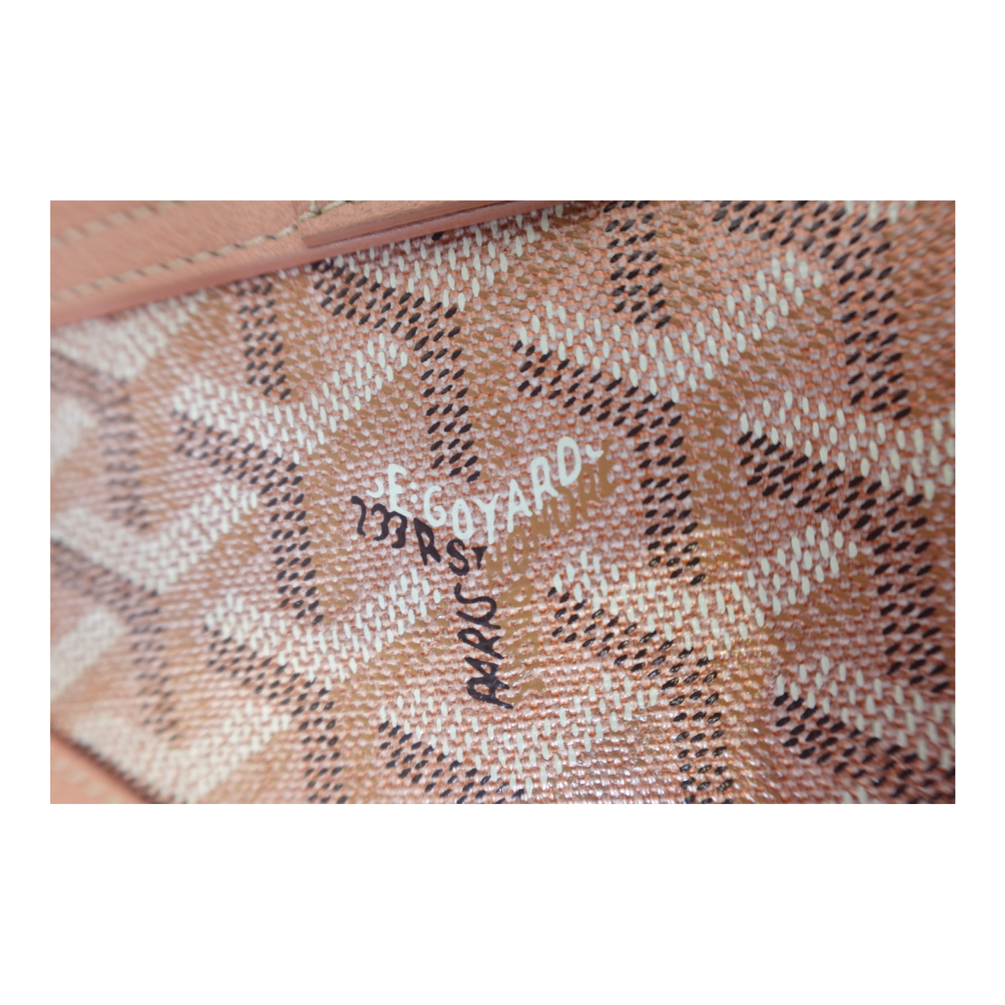 Goyard Pearly Coral Goyardine Canvas and Chevroches Calfskin SaÃ¯gon StructurÃ© Nano Bag