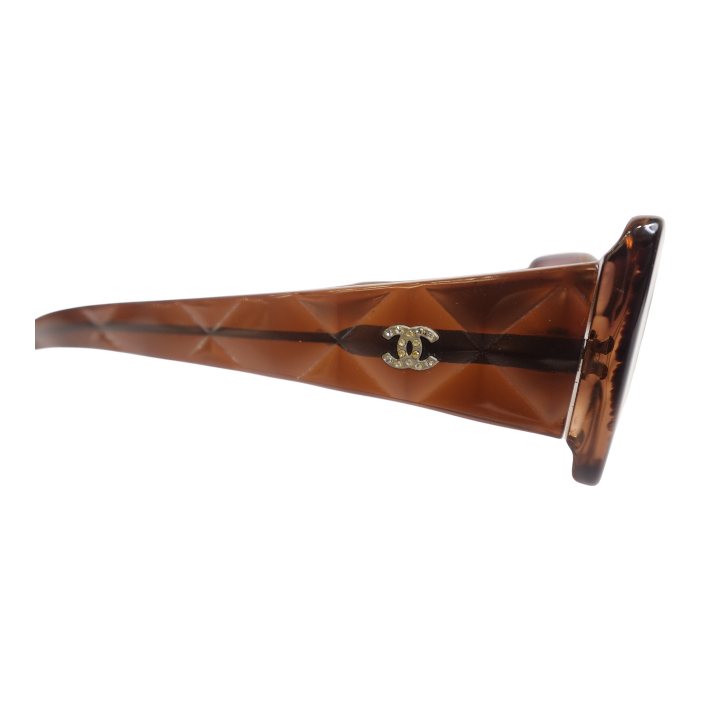 Chanel Brown Rectangular Sunglasses