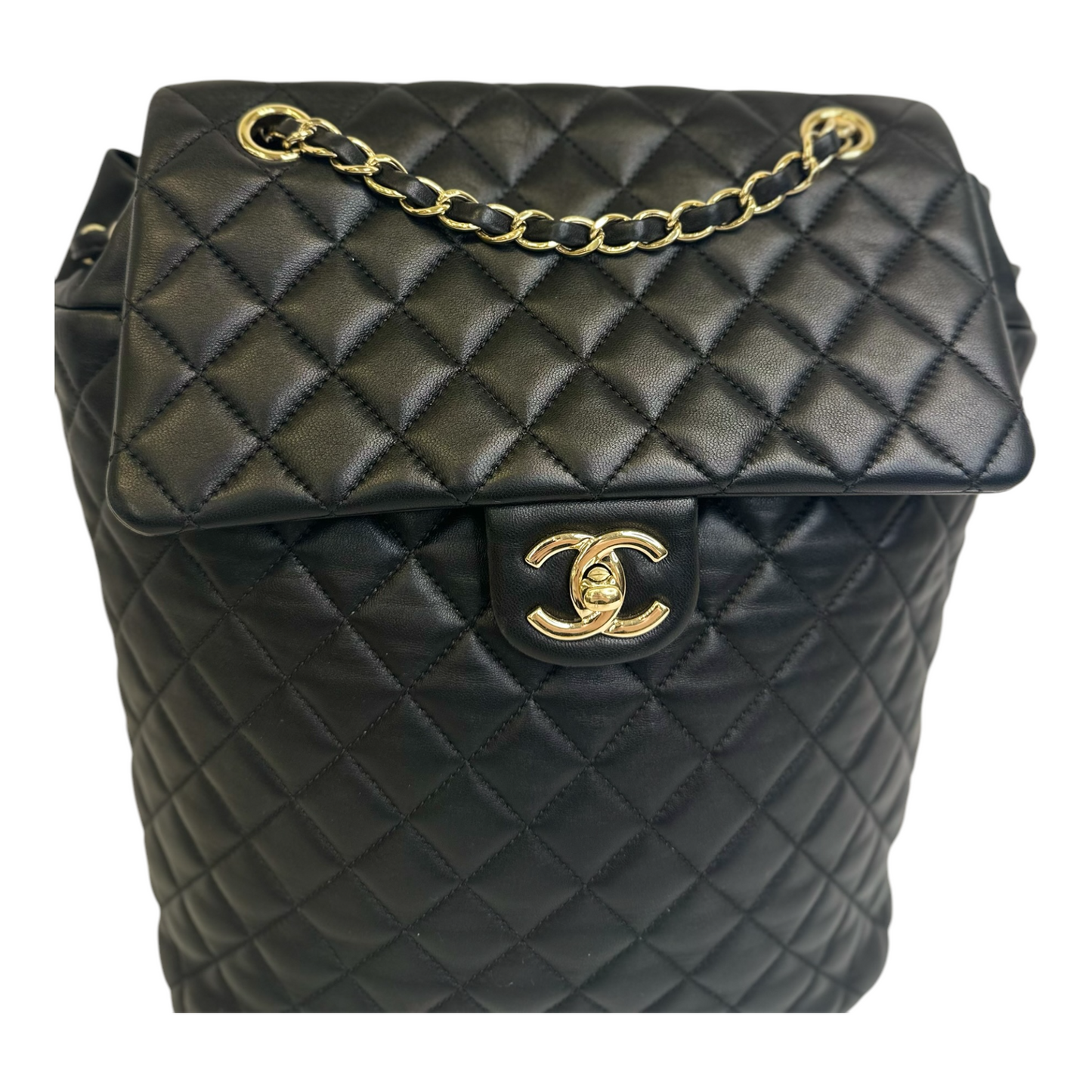 Chanel Lambskin Quilted Large Urban Spirit Backpack Black