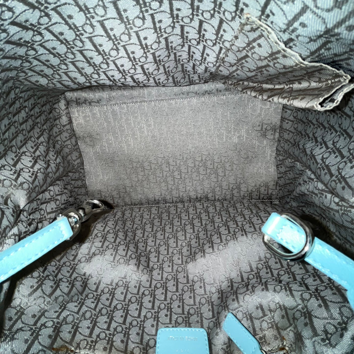 CHRISTIAN DIOR Cannage Lady Dior Blue Handbag