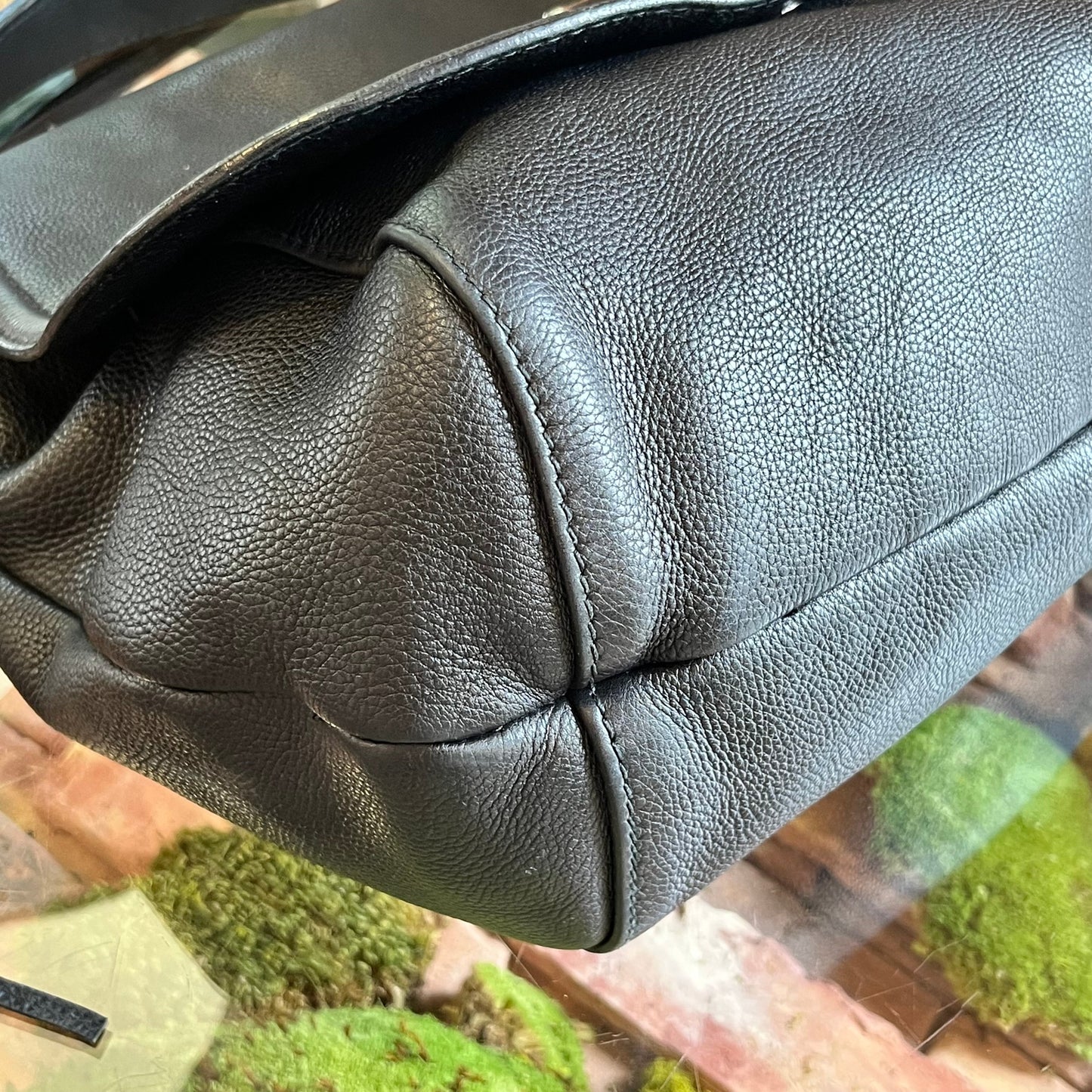 GUCCI Hasler Techno Horsebit Leather Hobo Bag