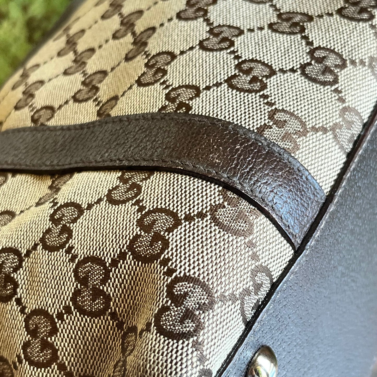 GUCCI Abbey Medium GG Monogram Canvas Tote Bag