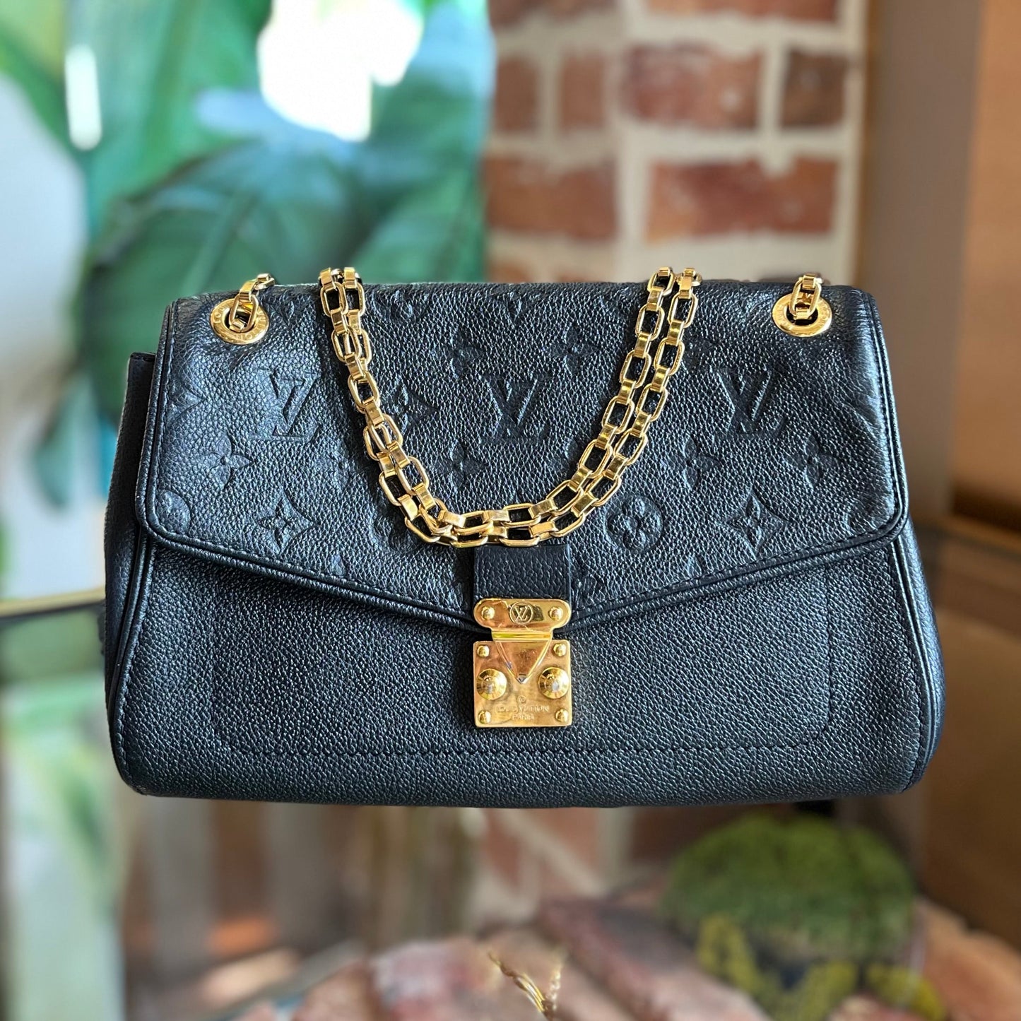 LOUIS VUITTON Saint Germain Monogram Empreinte Leather Shoulder Bag