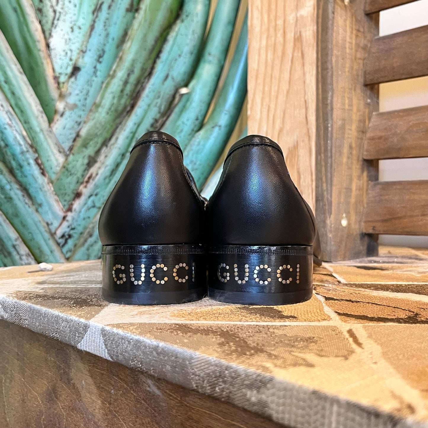 GUCCI Horsebit Leather Loafers MENS SZ7(7.5US)