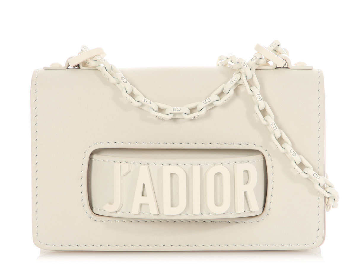 Dior Mini White Jâ€™Adior Flap Bag