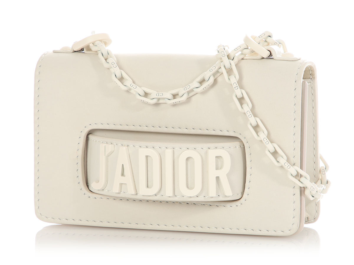 Dior Mini White Jâ€™Adior Flap Bag