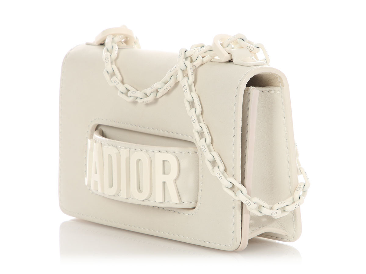 Dior Mini White Jâ€™Adior Flap Bag