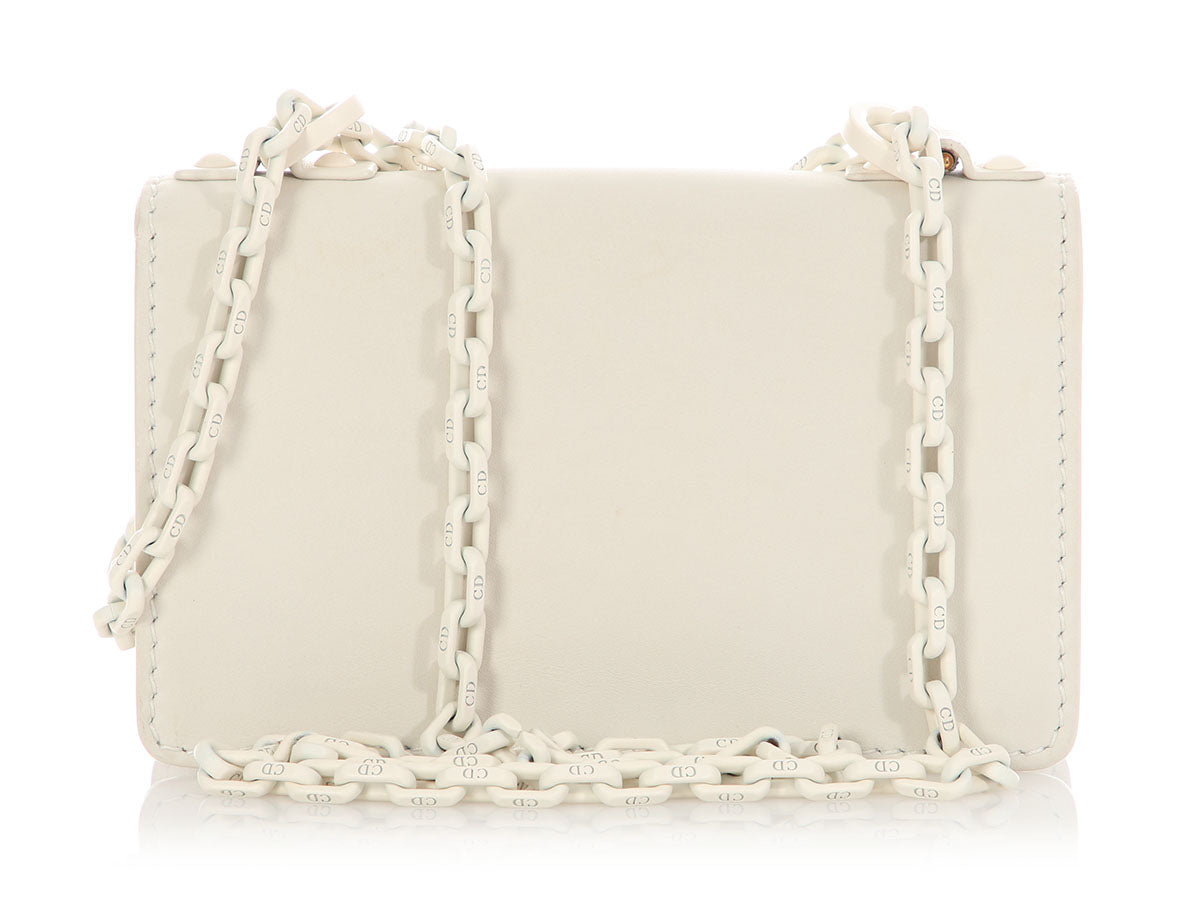 Dior Mini White Jâ€™Adior Flap Bag