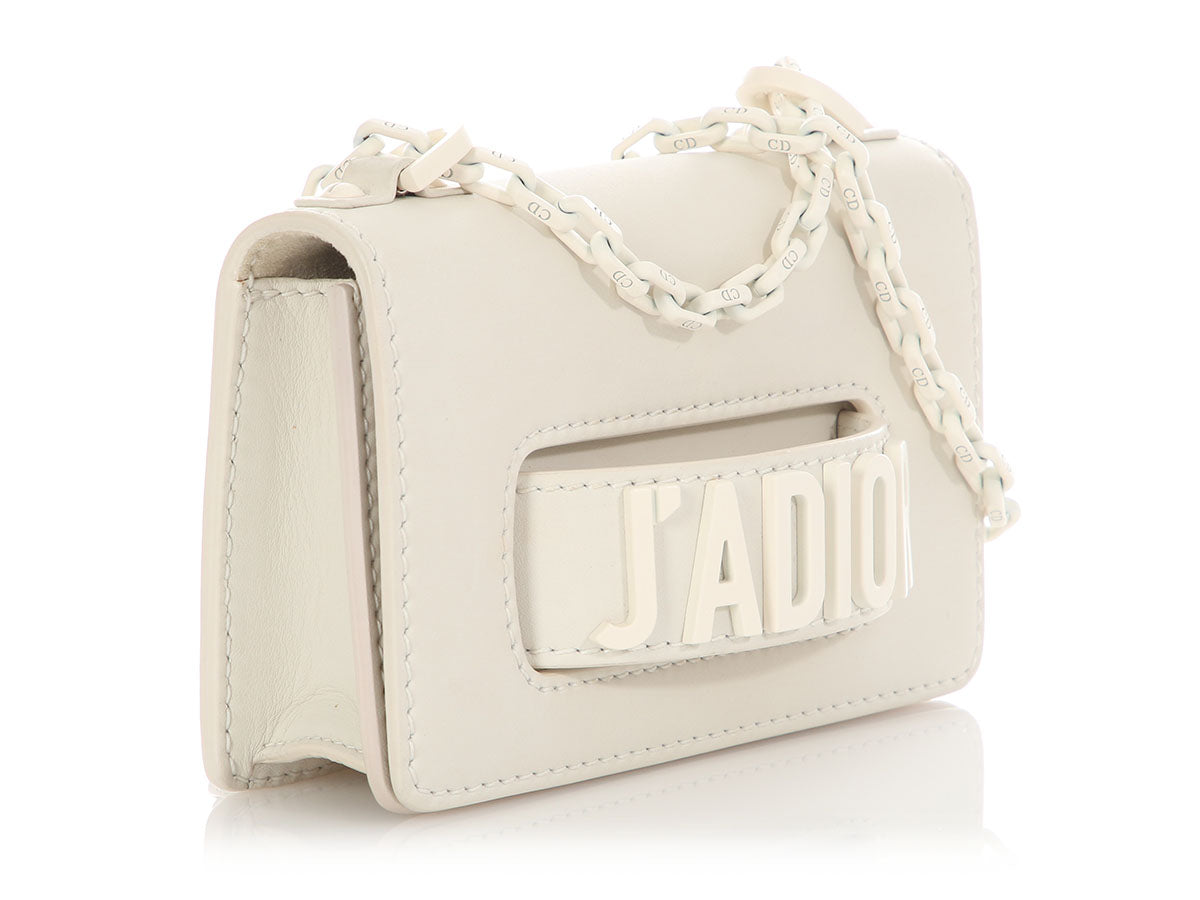 Dior Mini White Jâ€™Adior Flap Bag