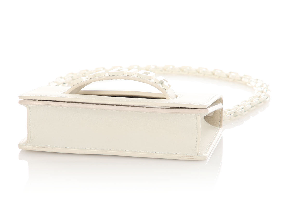 Dior Mini White Jâ€™Adior Flap Bag