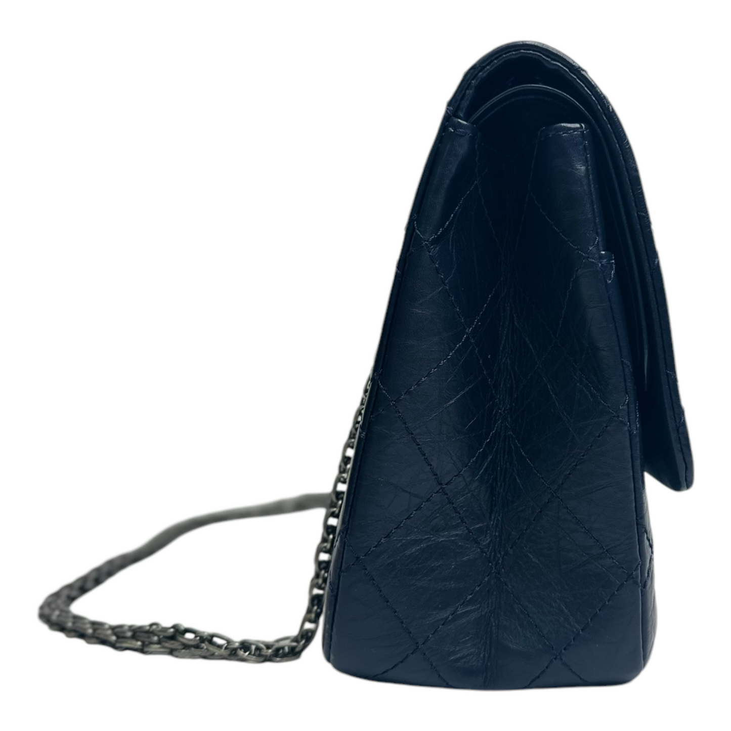 Chanel Aged Calfskin Quilted 2.55 Reissue 227 Flap Dark Blue