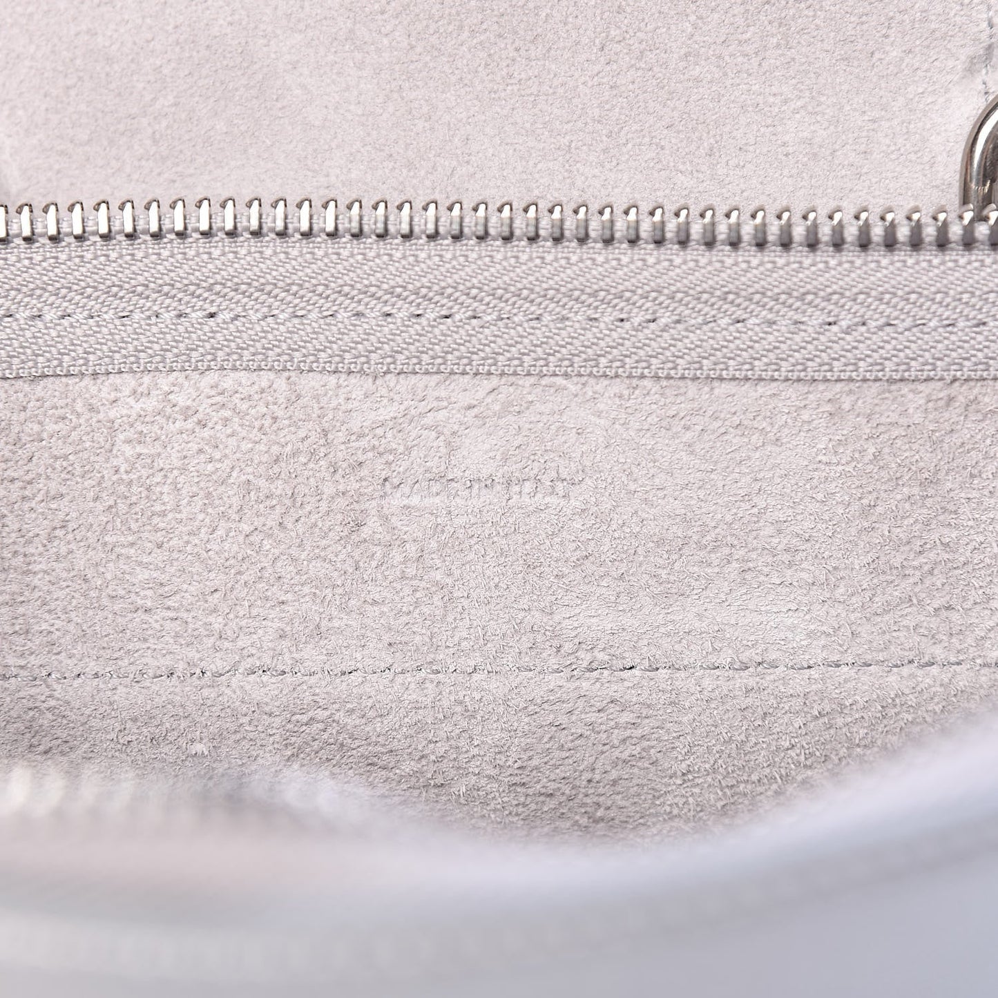 CÉLINE METALLIC SILVER LAMINATED CALFSKIN NANO BELT BAG