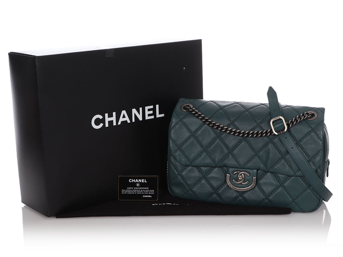 Chanel Vert PÃ©trole Quilted Calfskin Flap
