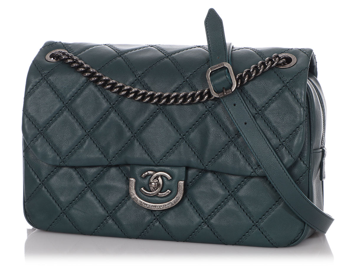 Chanel Vert PÃ©trole Quilted Calfskin Flap