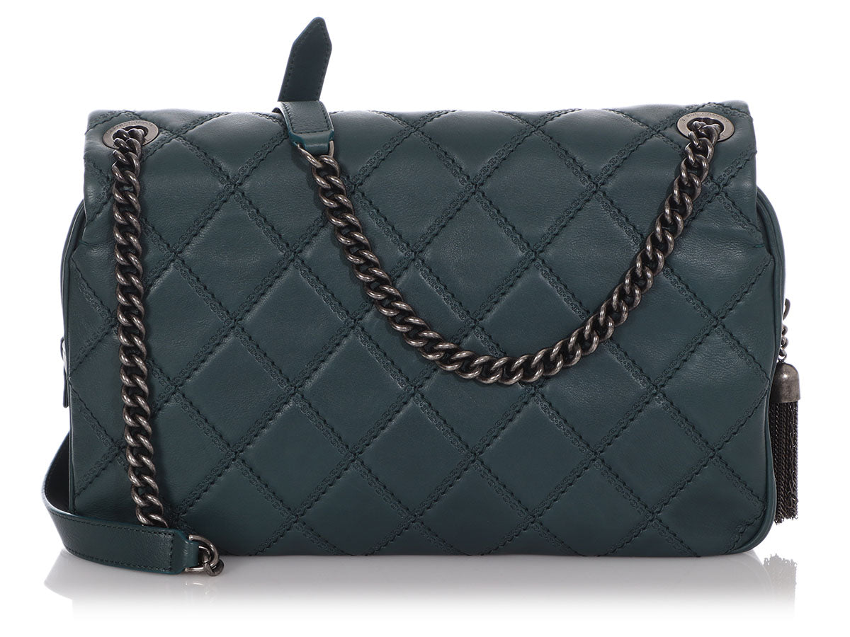 Chanel Vert PÃ©trole Quilted Calfskin Flap